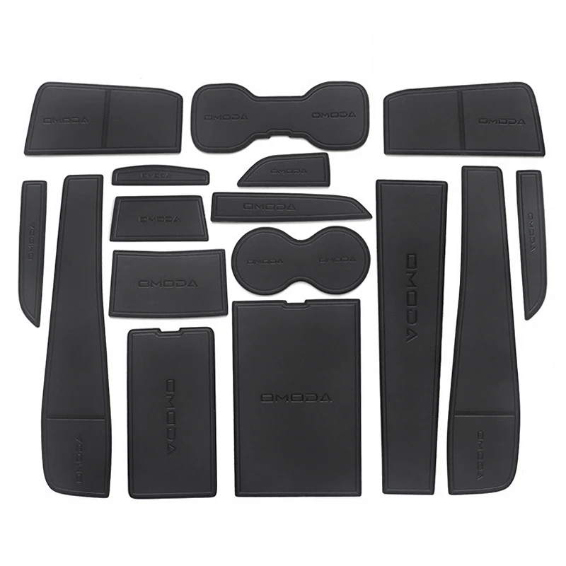Anti-Slip Gate Slot Cup Mat For Chery Omoda 5 Accessories Door Groove Non-Slip Pad Leather Coaster