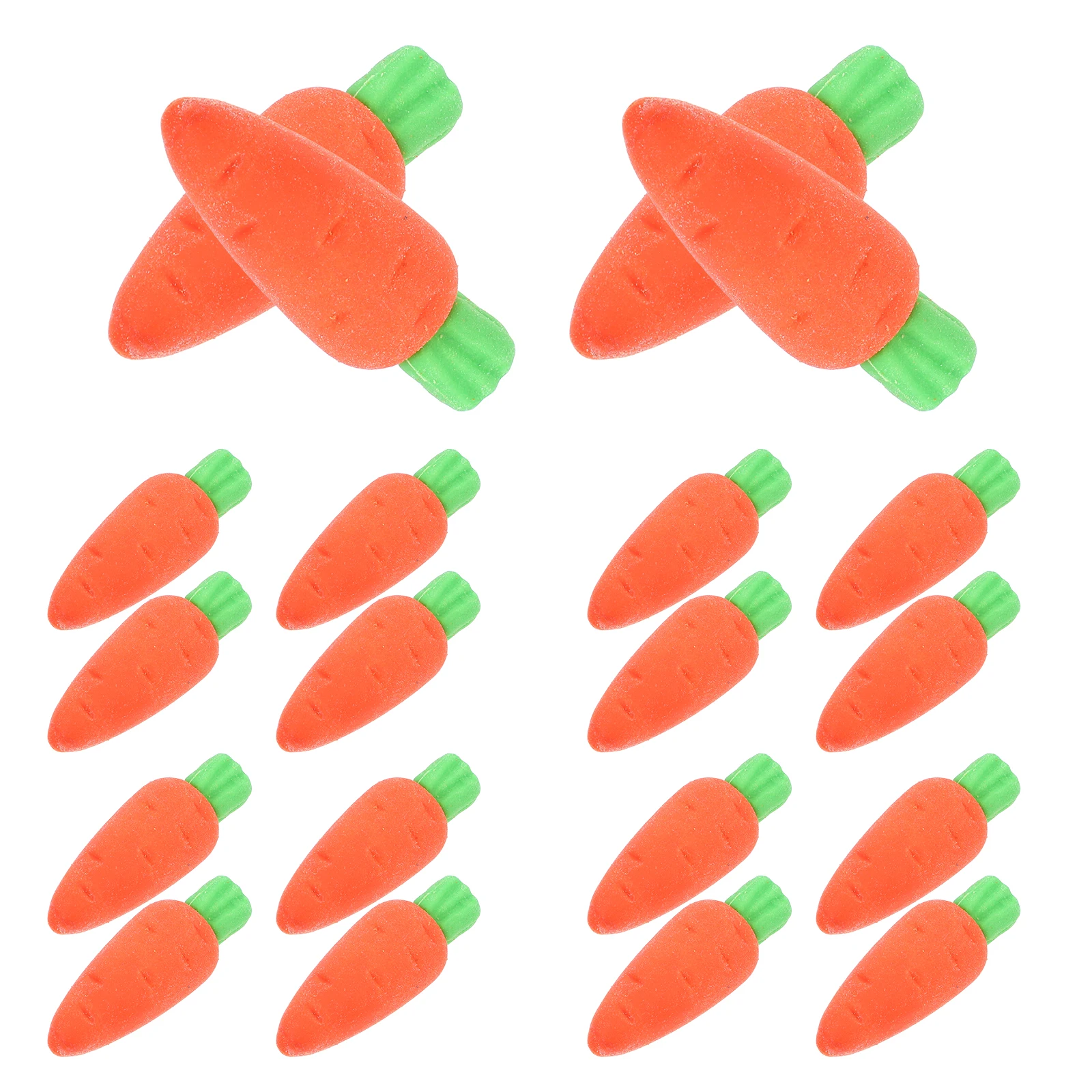 

100 Pcs Carrot Shaped Erasers Cute Bulk Classroom Stationery ange Fun Students Child Portable Longlasting