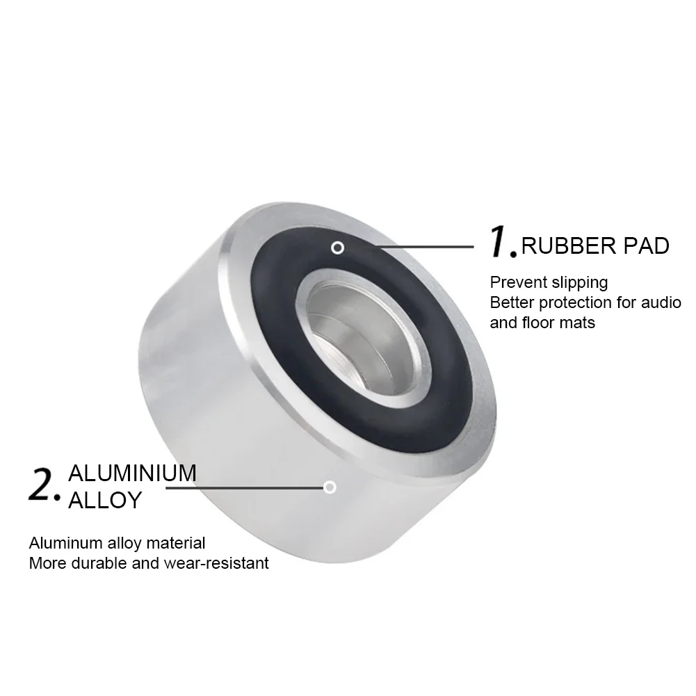 4 Pcs HIFI Speaker Spikes Stand Feet Pad Aluminum Alloy Isolation Absorb Shock Amplifier Base Feet for Speakers CD Amplifier