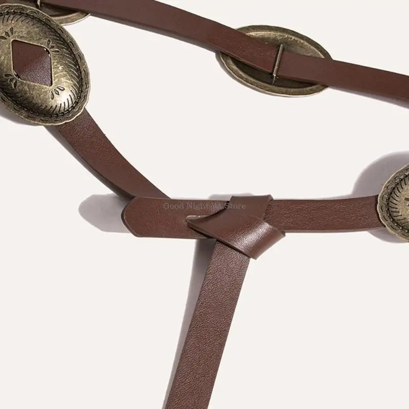 حزام كونشو الغربي أحزمة رعاة البقر حزام خصر كونشو حزام معدني حزام الجينز حزام غربي عتيق حزام جلد