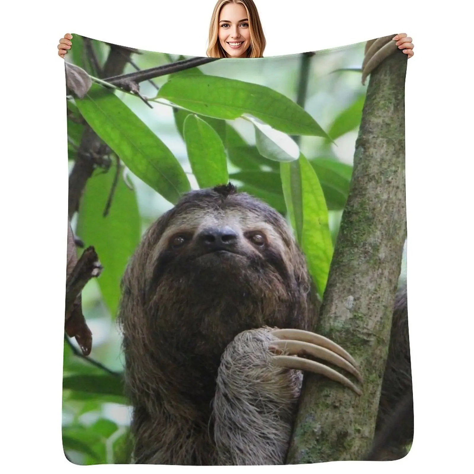 

Sloth 001 Throw Blanket heavy to sleep Beautifuls Luxury Designer Blanket