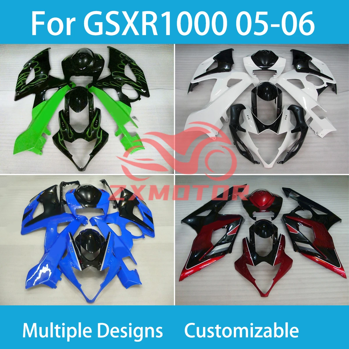 

Fairing Set for SUZUKI K5 GSXR 1000 2005 2006 Dirt Bike Motorcycle Plastics Fairings GSXR1000 05 06