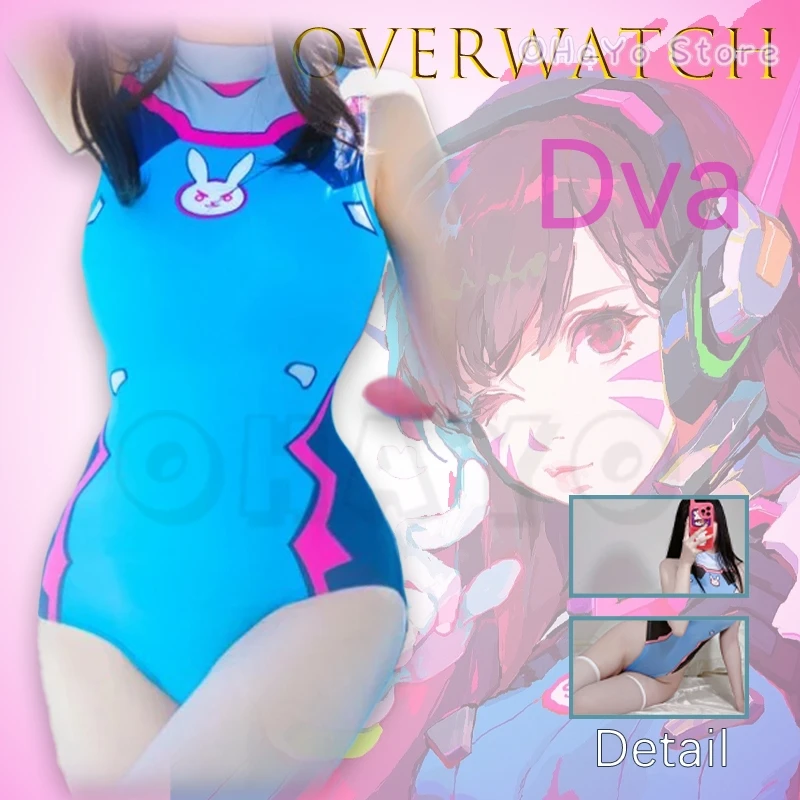 Maillot de bain une pièce serré Asuka DVA, dessin animé d'halloween, cadeau de Cosplay pour Couple doux et frais