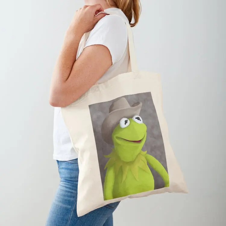 

Cowboy Hat Kermit Portrait Tote Bag university shopper bag shopper bags for women bag luxury women bags luxury women