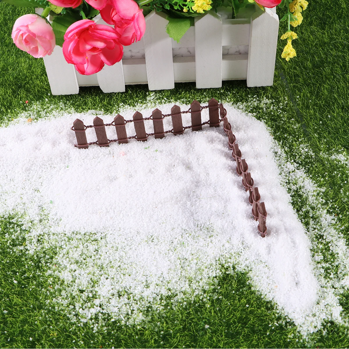

10 Pcs Picket Fence Decoration Wood Succulents Mini Tree Decorations Christmas Wooden Baby Plant Accessories