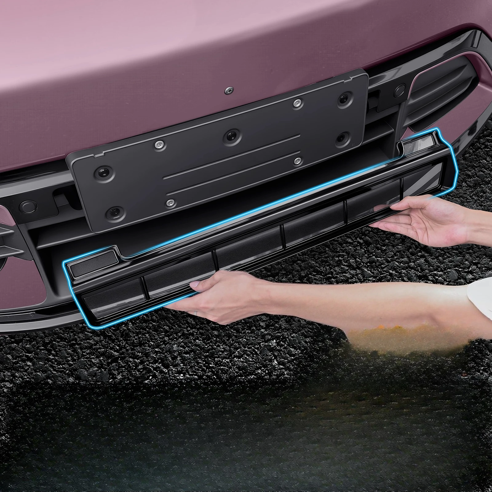 

For Xiaomi YU7 2025 2026 Front Grille Insect Net Front Bumper Water Tank Air Conditioner Protective Cover Exterior Accessories