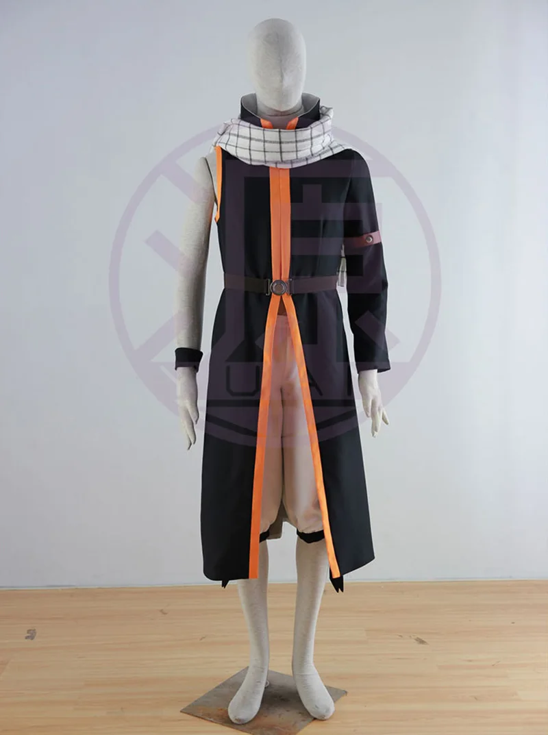 

Anime FAIRY TAIL Etherious Natsu Dragneel 3rd Generation Cosplay Costumes Trench Pants Scarf Outfits Halloween Carnival Suit