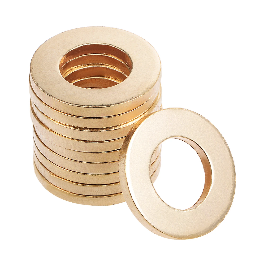 

UXCELL 10Pcs Washers Copper Flat Washer for Screw Bolt Gaskets used to Distribute Loads of Threaded Bolt