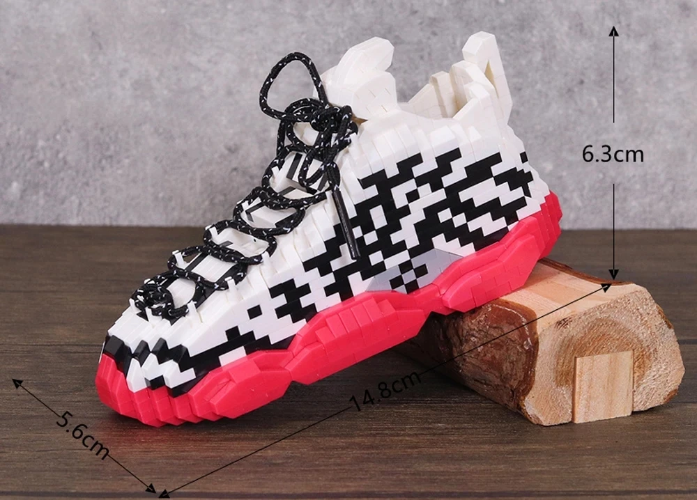 Neue DIY Sport Basketball Schuhe Bausteine Anime Turnschuhe Jungen Mädchen Spielzeug Auktion Modell Montage Block Ziegel Kinder Spielzeug Geschenke – Detail 17