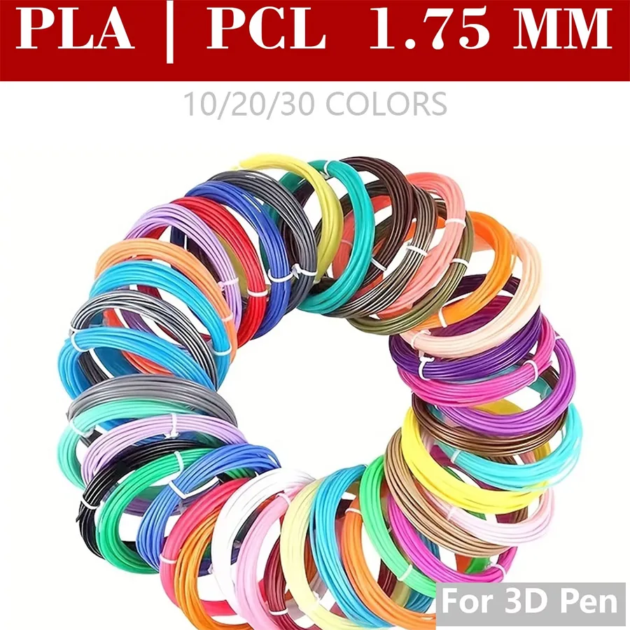 3D Pen Filament 50/90/ 150m Rainbow Line 1.75mm Diameter 10/30 Colors DIY Printing Material for 3D Pen Birthday Gift Ideas