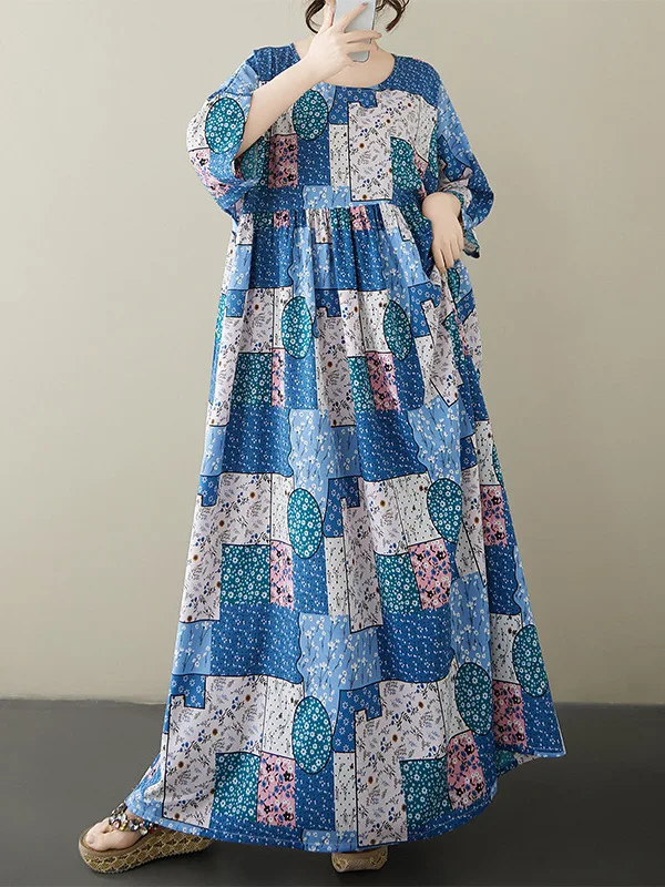 

Новая летняя тонкая юбка трапециевидной формы с круглым принтом Ne Svel Dr для женщин среднего возраста, большая юбка трапециевидной формы с воланами, смесь хлопка из полиэстера