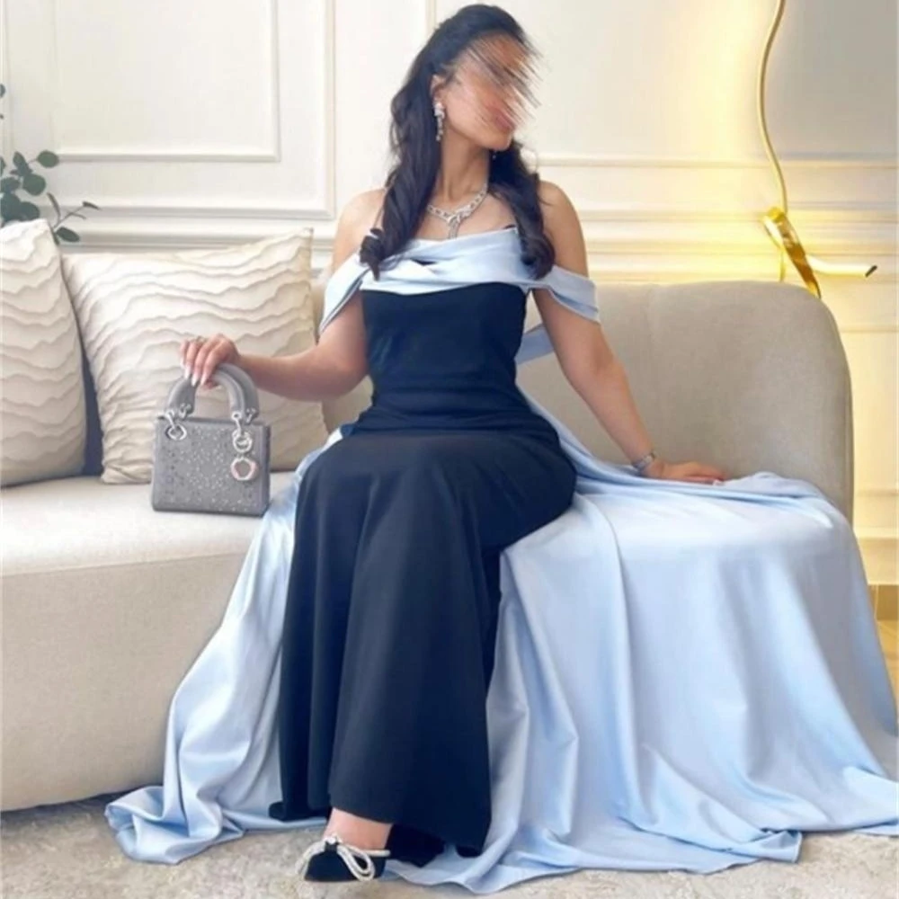 

Fashion Off the Shoulder Mermaid Prom Dress Pageant Dresses Court Ruched Taffeta Formal Evening Gowns