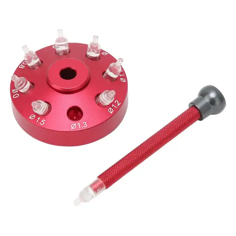 مشاهدة الأيدي المناسب إعداد الضغط انتهازي واضعة مع 8 ملحق سبائك الصلب ساعة إبرة حامل ساعة أداة إصلاح الساعاتي