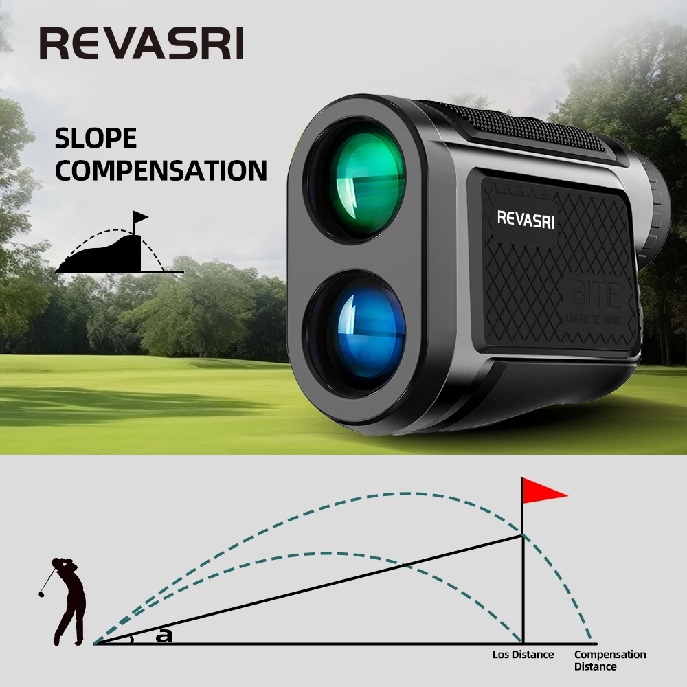 1000 Yards Laser Golf Distance Rangefinder with Slope 6X Magnification Rechargeable Range Finders Golfing Flag Lock Vibration