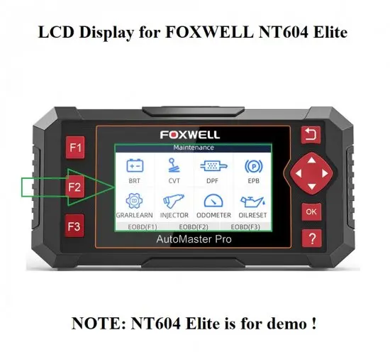 Imagem -03 - Tela Lcd de Polegadas Somente para Foxwell Nt604 Elite Scanner 4.