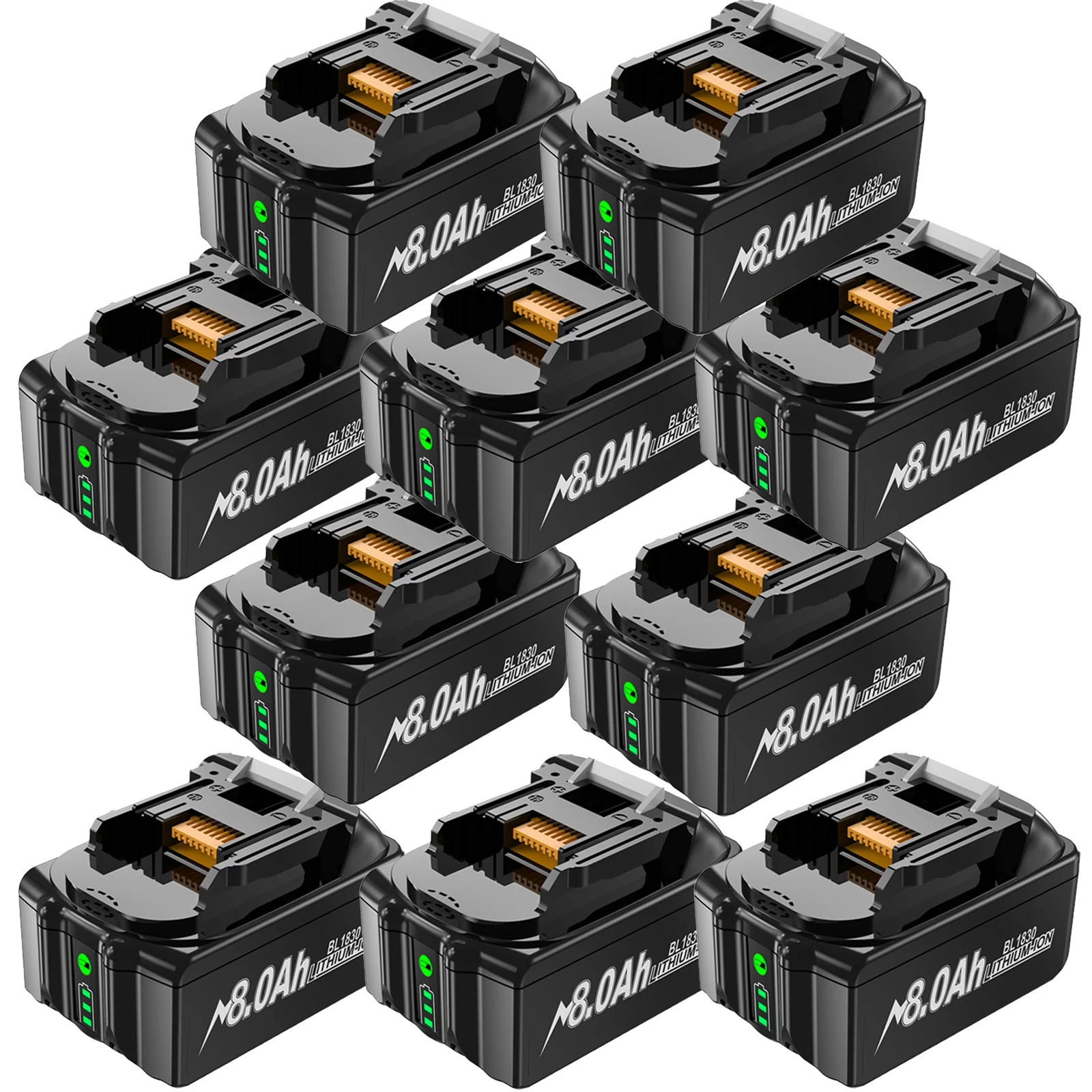 18V 8000mAh Ersatzakku für Makita BL1830, kompatibel mit Makita BL1830 BL1850 BL1860 BL1850B BL1840B 18V Elektrowerkzeug