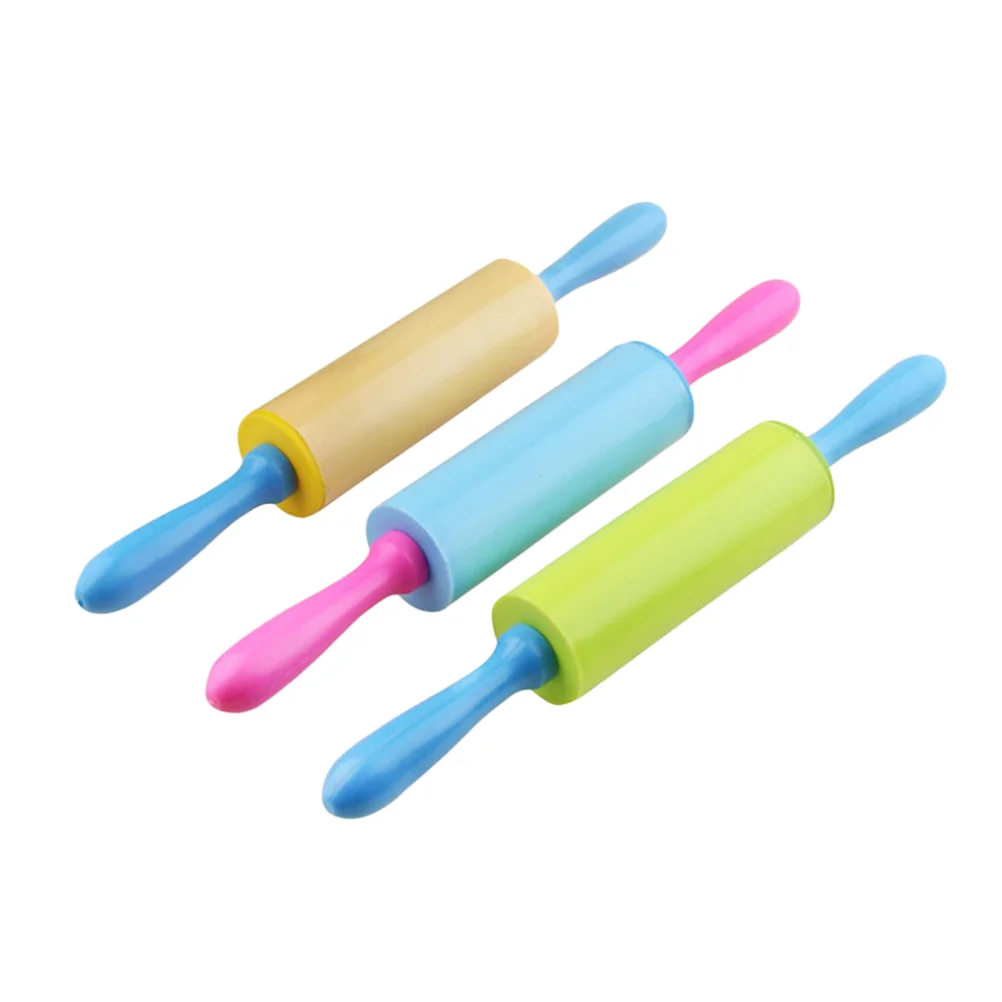 

3 Pcs Bread Roller for Kids Kitchen Rolling Pin Baking Tools DIY Kits Manual Child