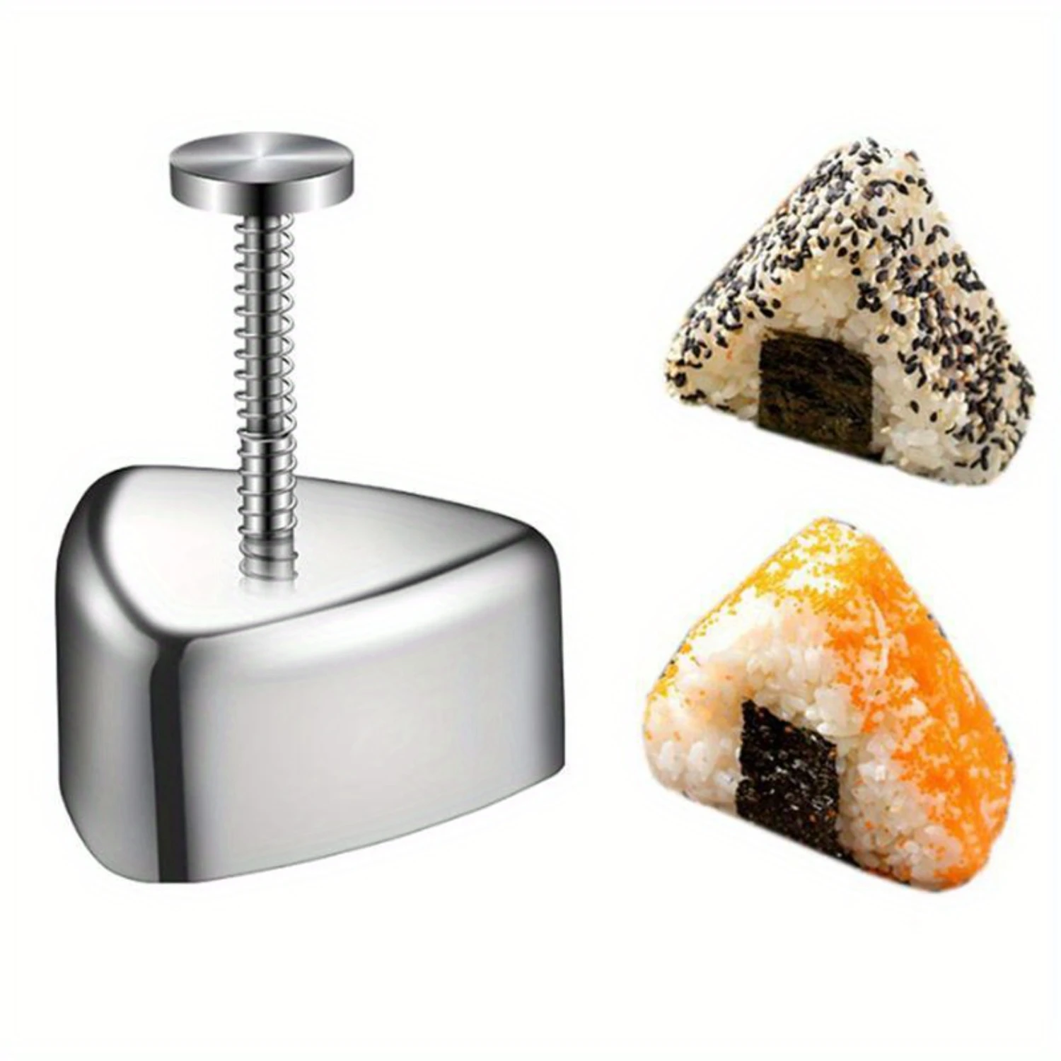 Easy-Demold Stainless Steel Rice Ball Maker - Non-Stick, Dishwasher Safe Sushi & Musubi Press For Kids - Mess-Free Meal Prep!