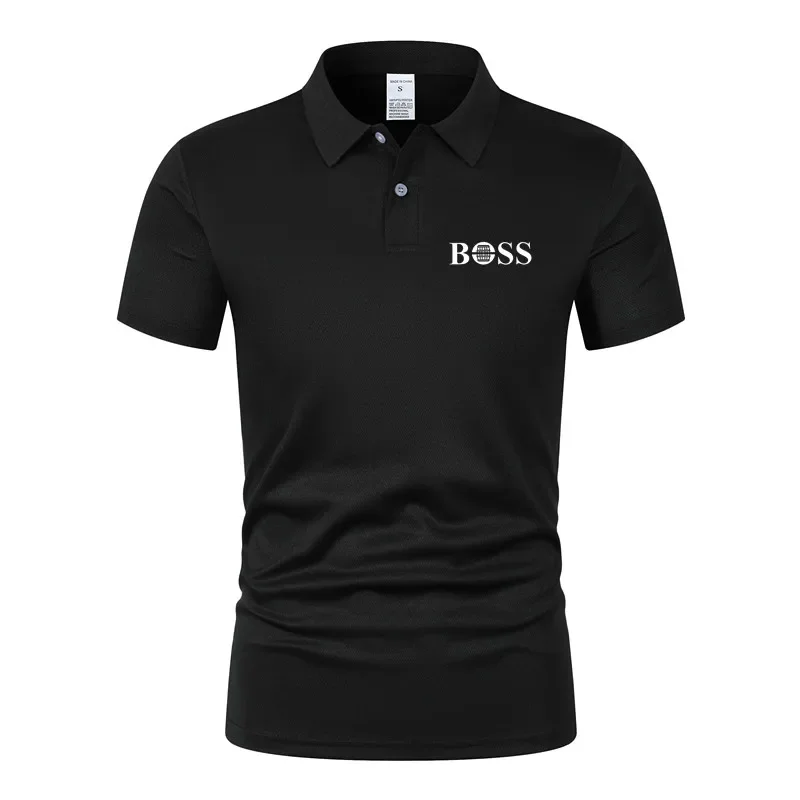 

Solid Color Polo Shirt Ultra-light Men's Quick-drying Breathable Sweat-wicking Shirt Suitable for Fitness Gym and Running