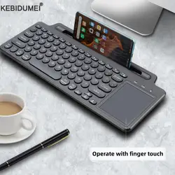 2.4G Wireless Bluetooth Keyboard with Touchpad Mouse Phone Card Slot Numeric Keypad for Android IOS Desktop Laptop PC