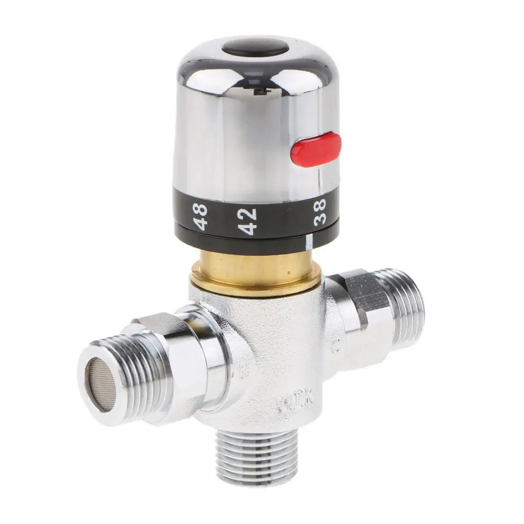 G1/2 Hot/Cold Thermostatic Mixing Valve for Bidet Solar Heater Shower Mixer