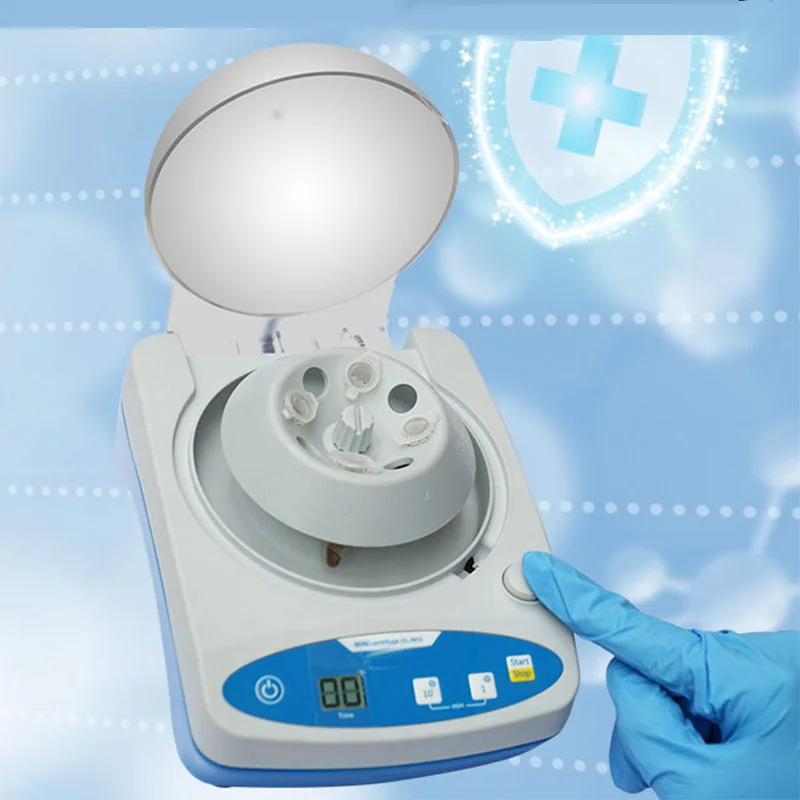 High Speed Prp Centrifuga Handheld 4/6 Tube Rotor Single Centrifuge For 1.5ml/0.5ml/0.2ml/5ml