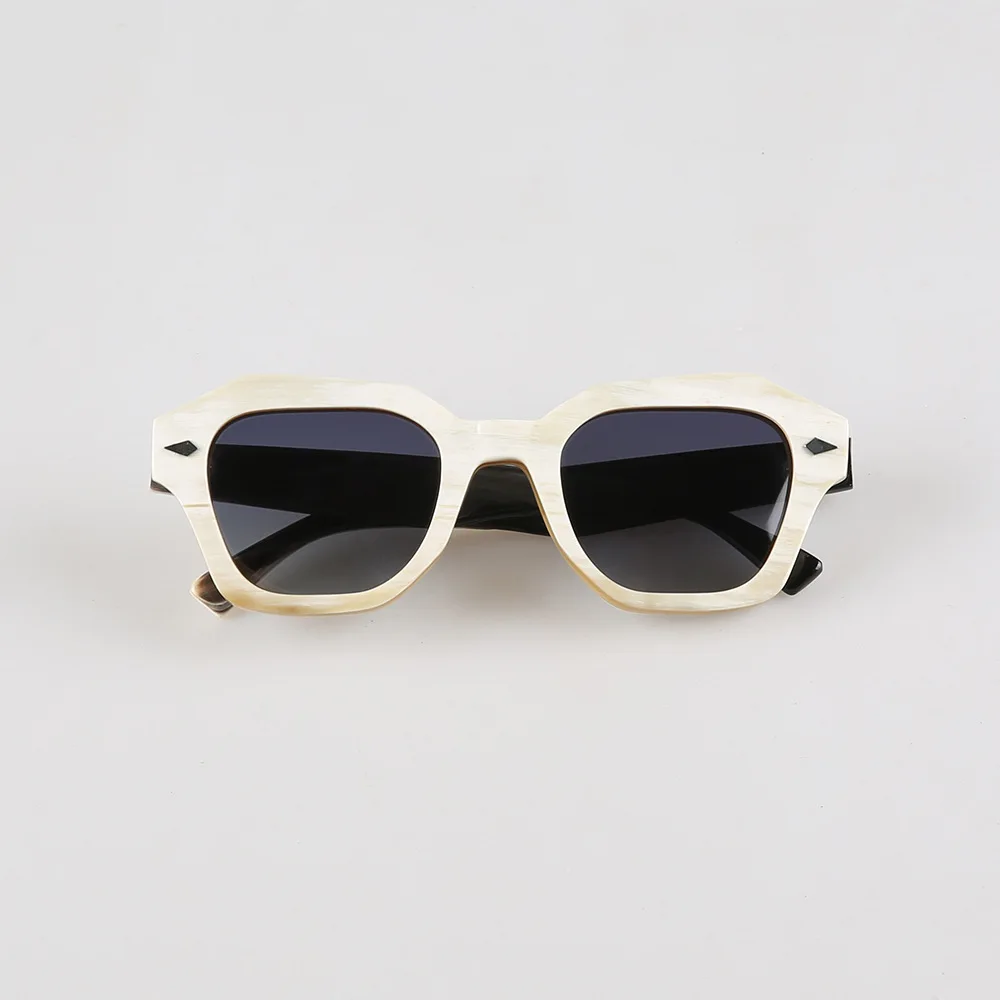Eyeglasses Square Unique Vintage Man Sunglasses Women Handmade White Horn Prescription Classic Reading Glasses Frame