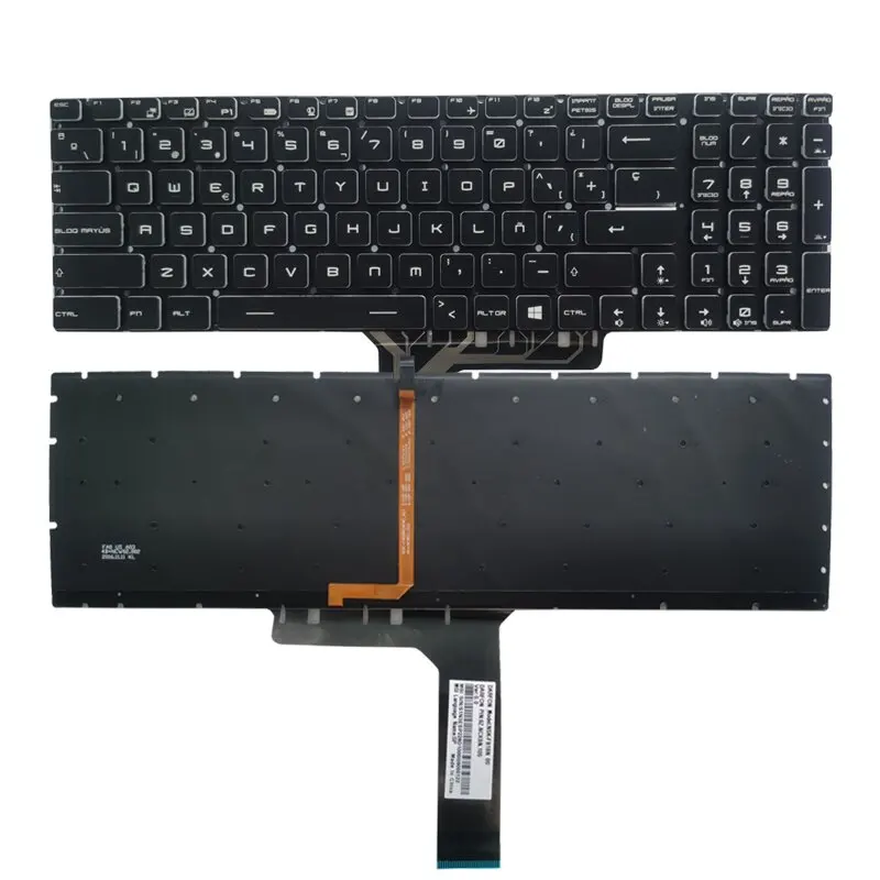 New Backlit Spanish Keyboard For MSI GT62 GT72 GE62 GE72 GS60 GS70 GL62 GL72 GP62 GP72 CX62 GS63VR GS73VR GT72VR GT83VR GE62V SP