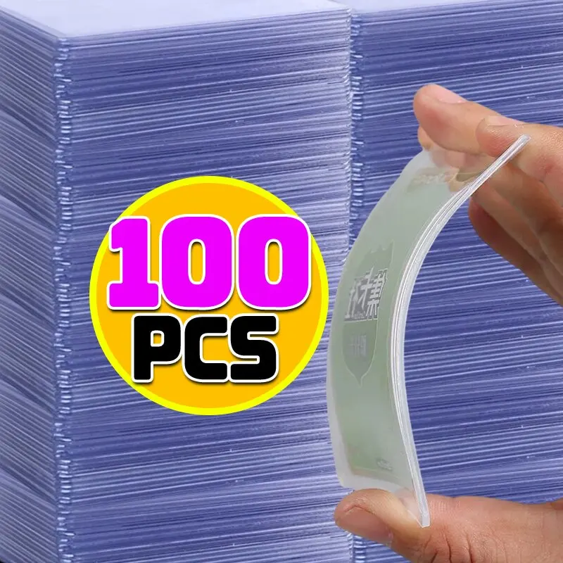 100 قطعة جديد 35PT شفاف 35PT حافظة بطاقات TopLoaders PVC البلاستيك الصلب أرواق لعب غطاء حامل لبطاقات التداول القابلة للجمع