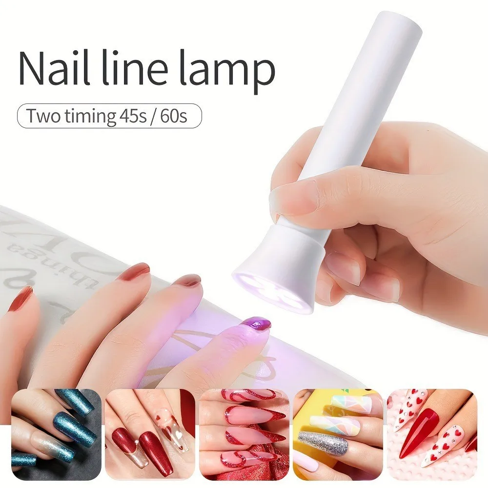 New Handheld White Portable 18w Mini Led Nail Lamp USB Type-C Resin Curing UV Light Manicure Small Nails Dryer Handheld UV Lamp