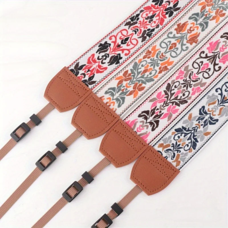 New retro patterned neck strap with reduced pressure and widened 5CM camera strap