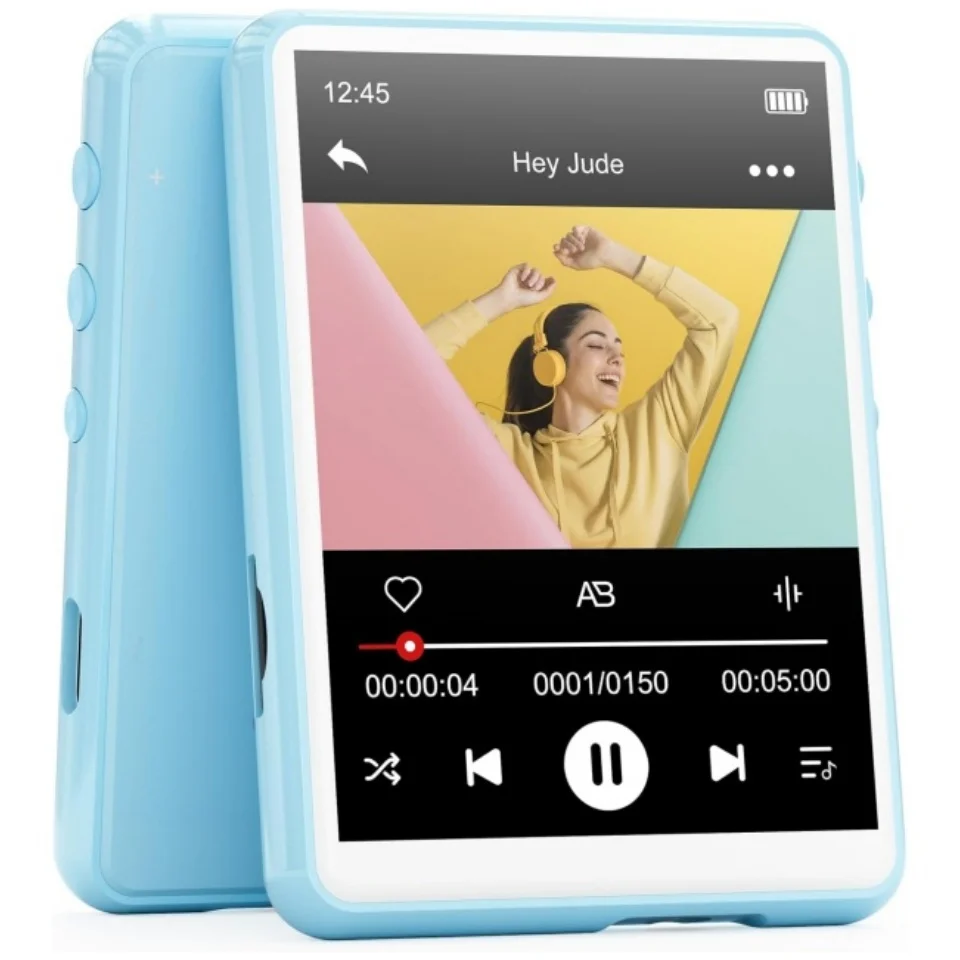 

MECHEN 64GB MP3 Player Bluetooth 5.3 with 2.4" Full Touch Screen，Portable Digital Music Player with Speaker，FM Radio, Line Recor