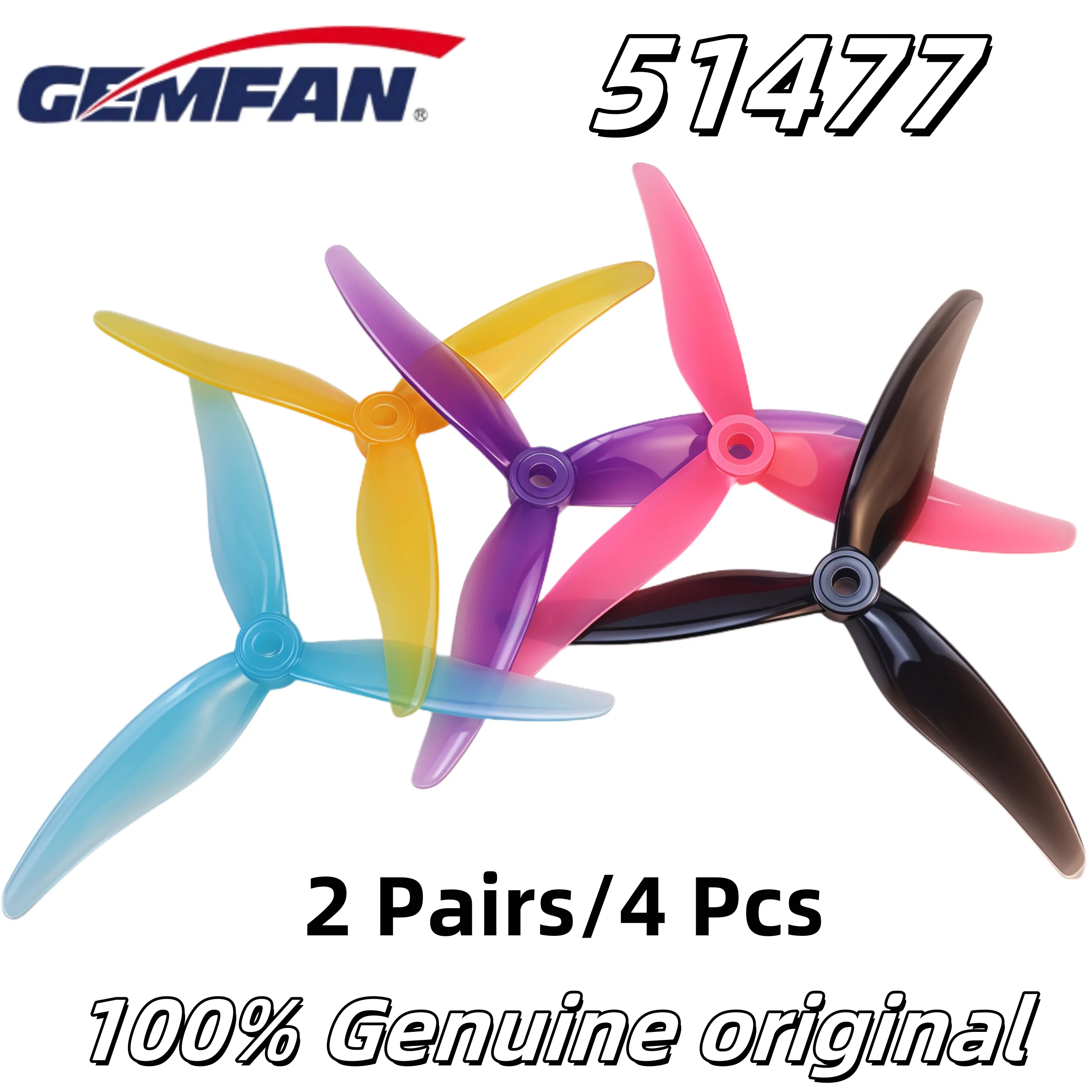 

4 pcs/ 2 pairs Gemfan 51477 5inch 3 blade/ tri-blade Propeller Props CW CCW Brushless motor FPV Propeller for FPV Racing drone