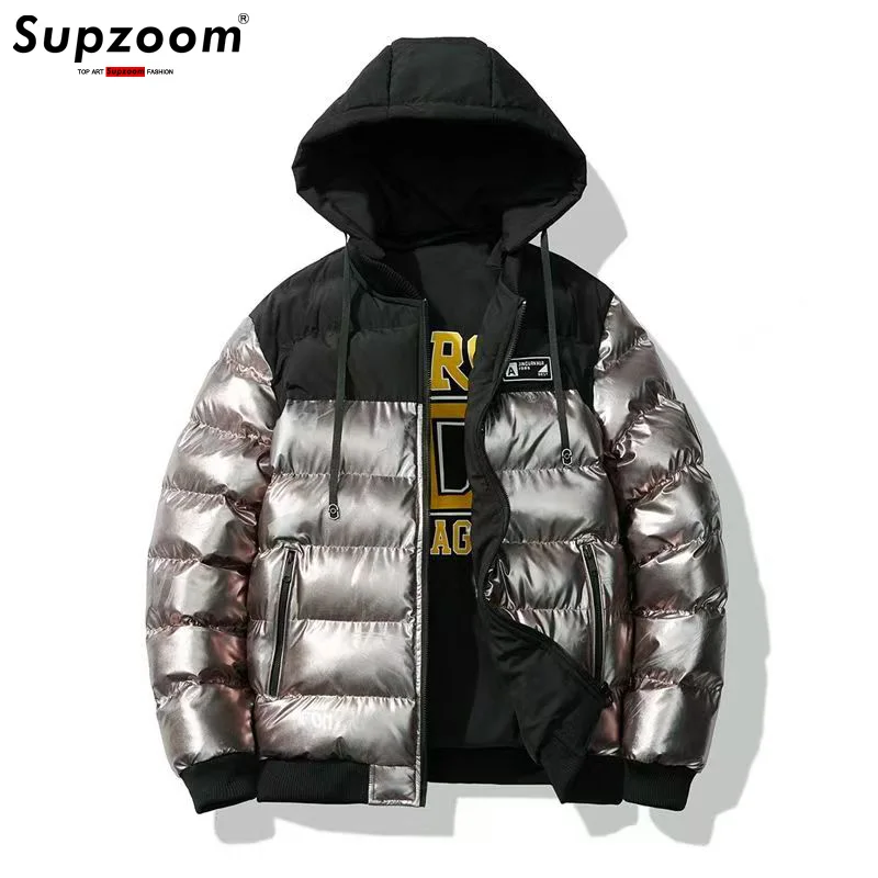 Supzoom New Arrival Casual Mens Winter Trendy Hooded Bread Student Thickened Coat Cotton-padded Jackets