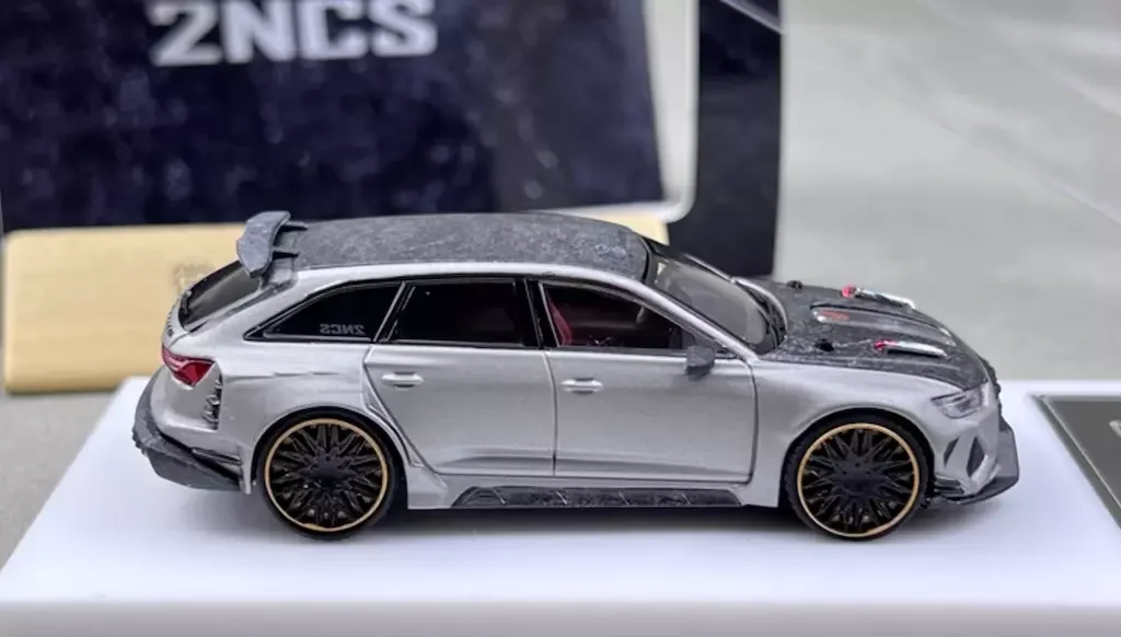 Top 1:64 rs6 2ncs Wagen Rennsport Modell Druckguss Metall Auto Sammlung Limited Edition Hobby Spielzeug