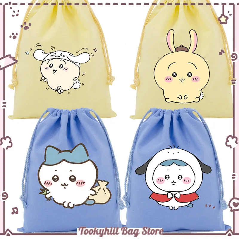 Chiikawa Hachiware Kawaii Draw Rope Bag Exquisite Festival Candy Packag Box  Storage Jewelry Travel  Cosmetic Handbag Usagi
