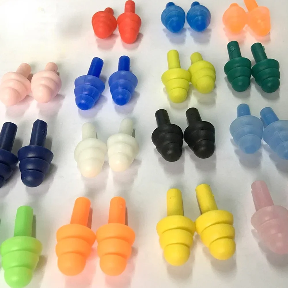 20PCS Ear Plugs Sound insulation Waterproof Silicone Ear Protection Earplugs Anti-noise Sleeping Plug For Travel Noise Reduction