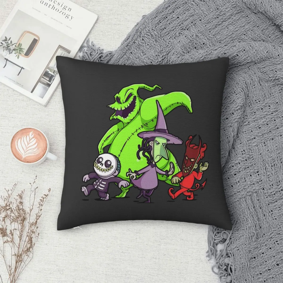 

Oogie Boogie Square Pillowcase Cushion Cover Pillow Case Throw Pillow Cover for Home Sofa Living Room
