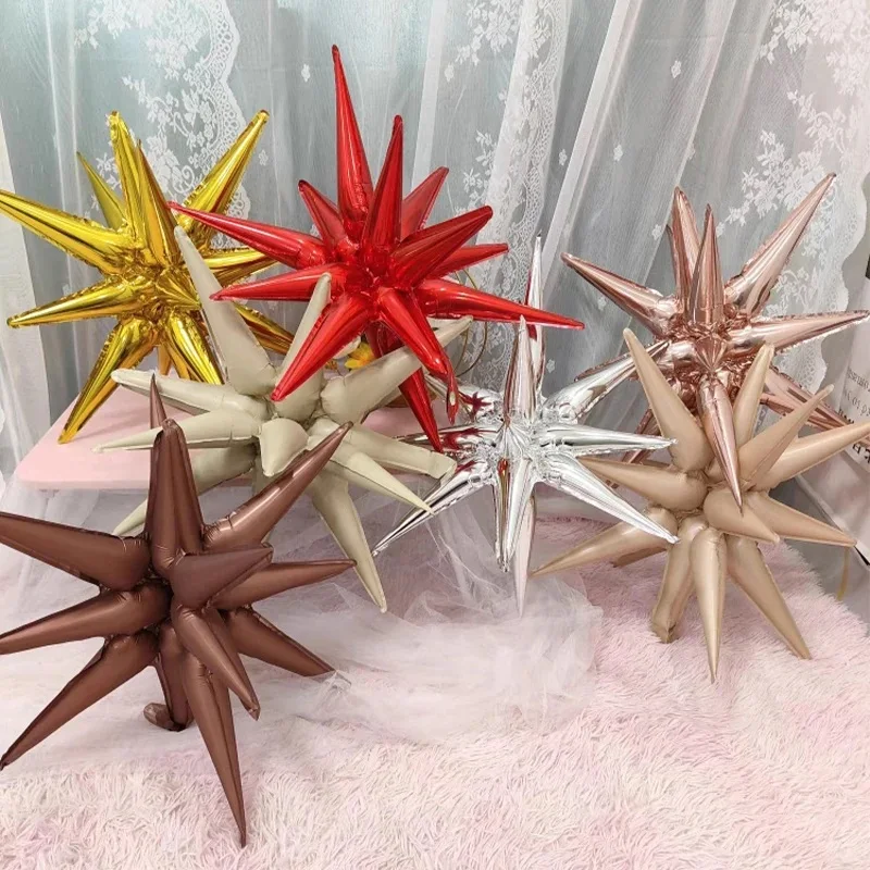 12 قطعة/الوحدة 4D ستار احباط بالونات قطعة واحدة ستار انفجار بالونات 22 بوصة بالونات عيد الميلاد عيد ميلاد حفل زفاف غرفة ديكور #4