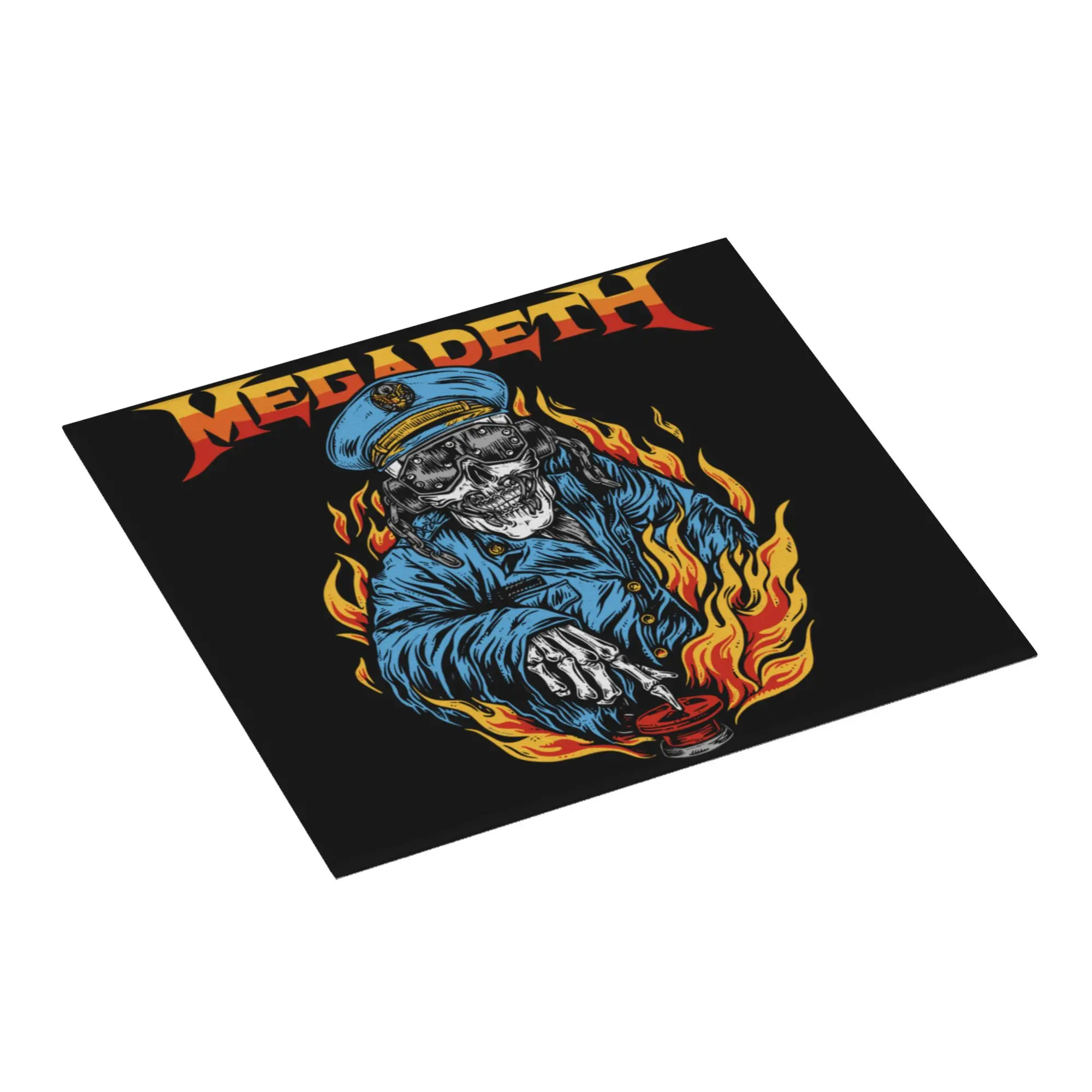 Megadeths Skull Heavy Metal Band Non‑Slip Waterproof Absorbent Barware Tableware Oil Proof Reusable Drying Mat For Kitchen