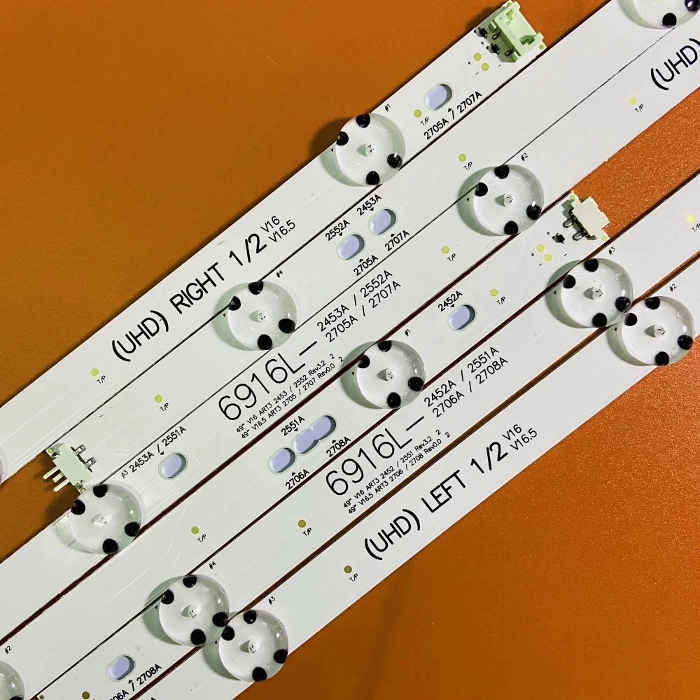

8 шт. Светодиодная подсветка Para LG49 "V16 ART3 2551 49" V16.5 ART3 2705 49UH6500 49UH6507 49UH6509 49UH650 49UH652T 49UH664V 49UH668V
