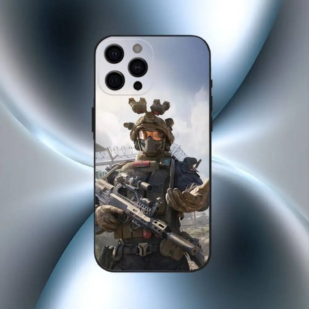 حافظة هاتف Delta Force لهاتف iPhone17,16,15,14,13,12,11 Plus، Pro Max غطاء أسود ناعم