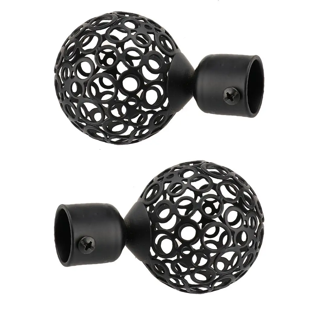 Elegant Curtain Pole End Metal Rod Finial Curtain Rods Accessory for Window Decor and Living Spaces