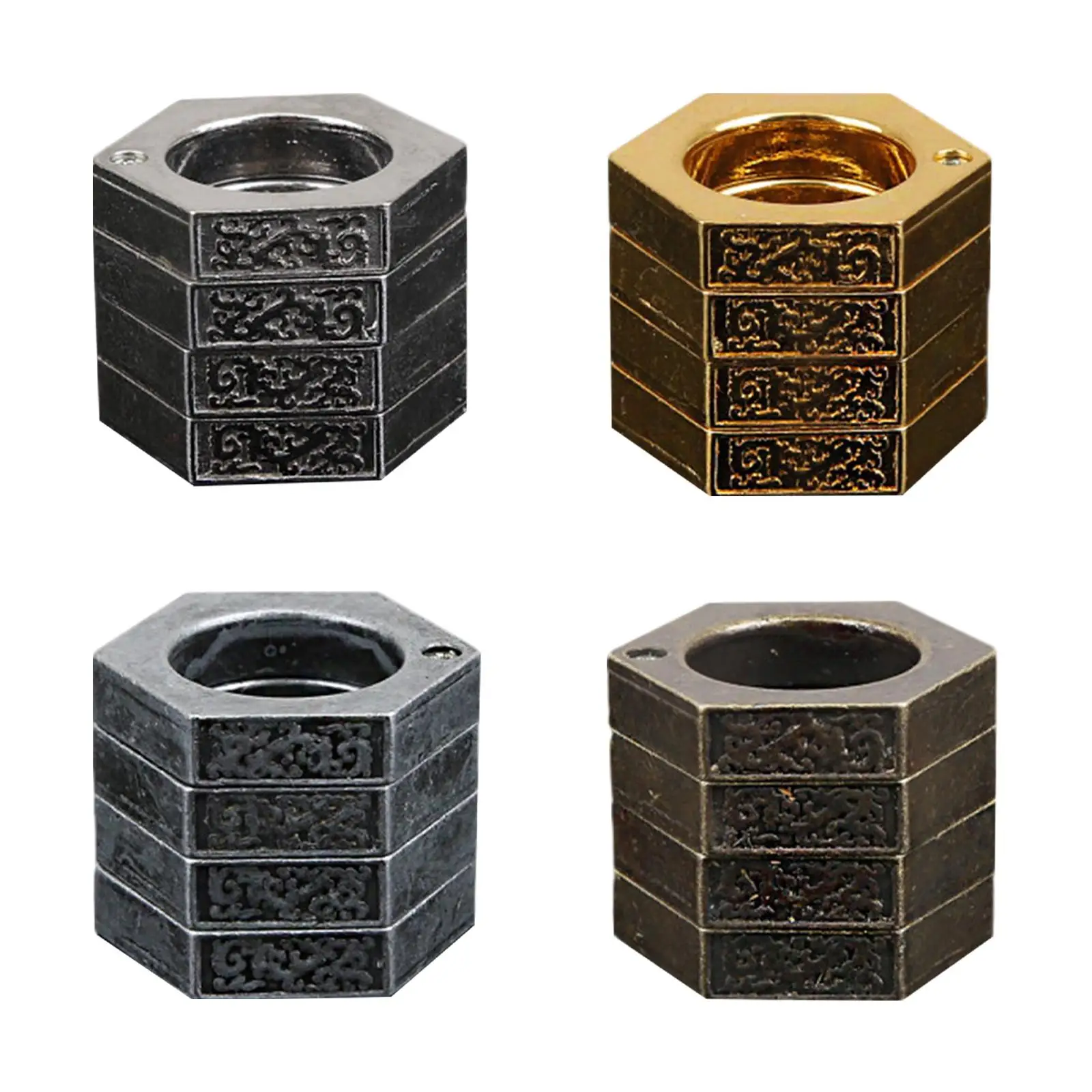 Geometric Hexagon Ring Creative Jewelry Ring Portable Strong image 3