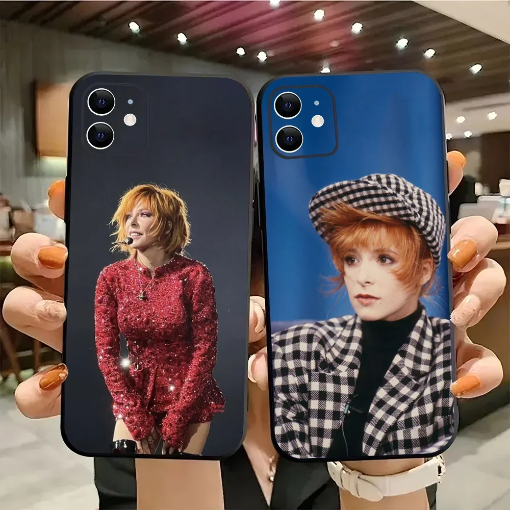 1pc Singer Mylene Farmer Phone Case Silicone Soft For IPhone 16 15 14 13 12 11 Plus Pro Max Plus