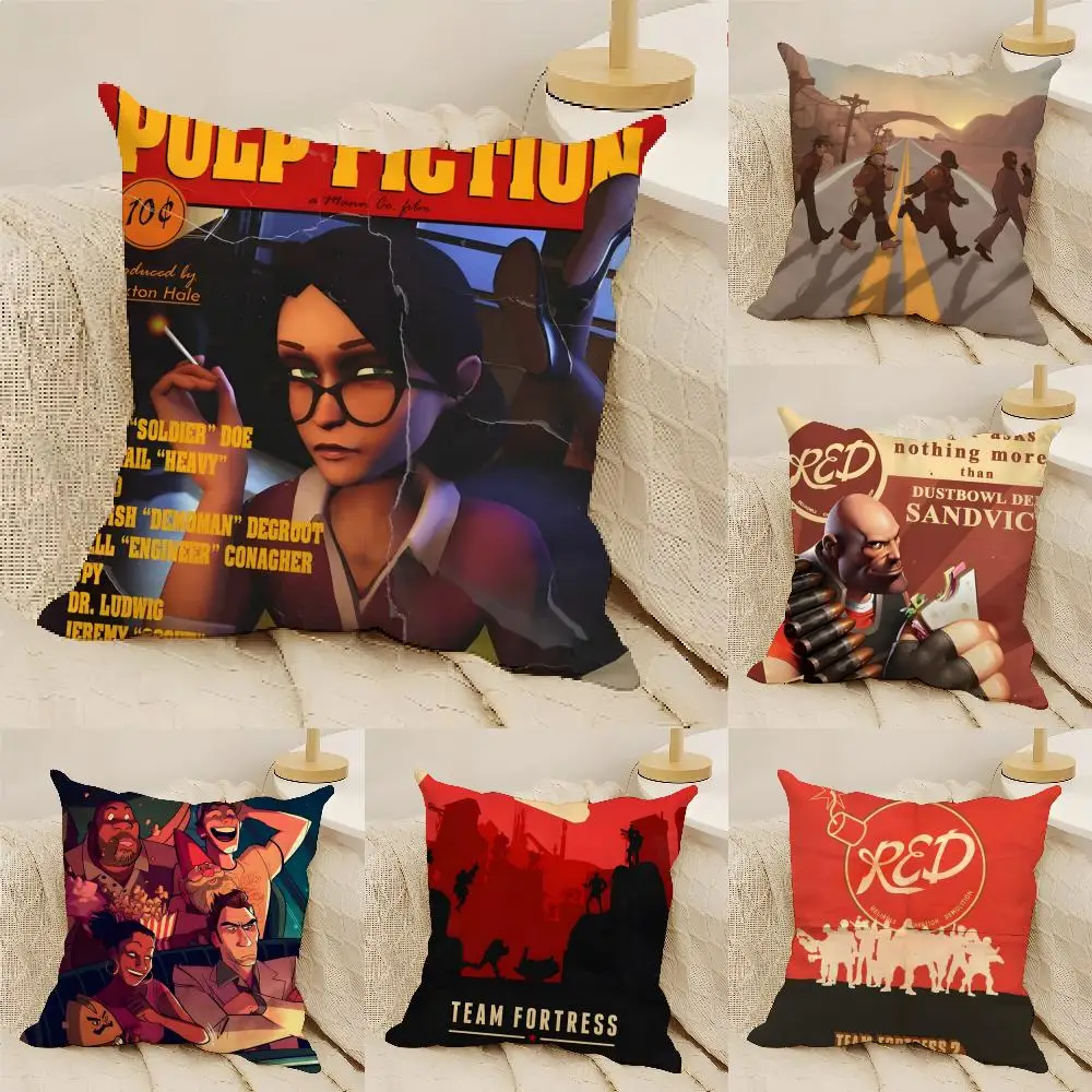 

Наволочка TF2 Team Happy Game T-Team Fortress 7 из натурального льна с двусторонней печатью, декоративная наволочка для дивана, домашний декор
