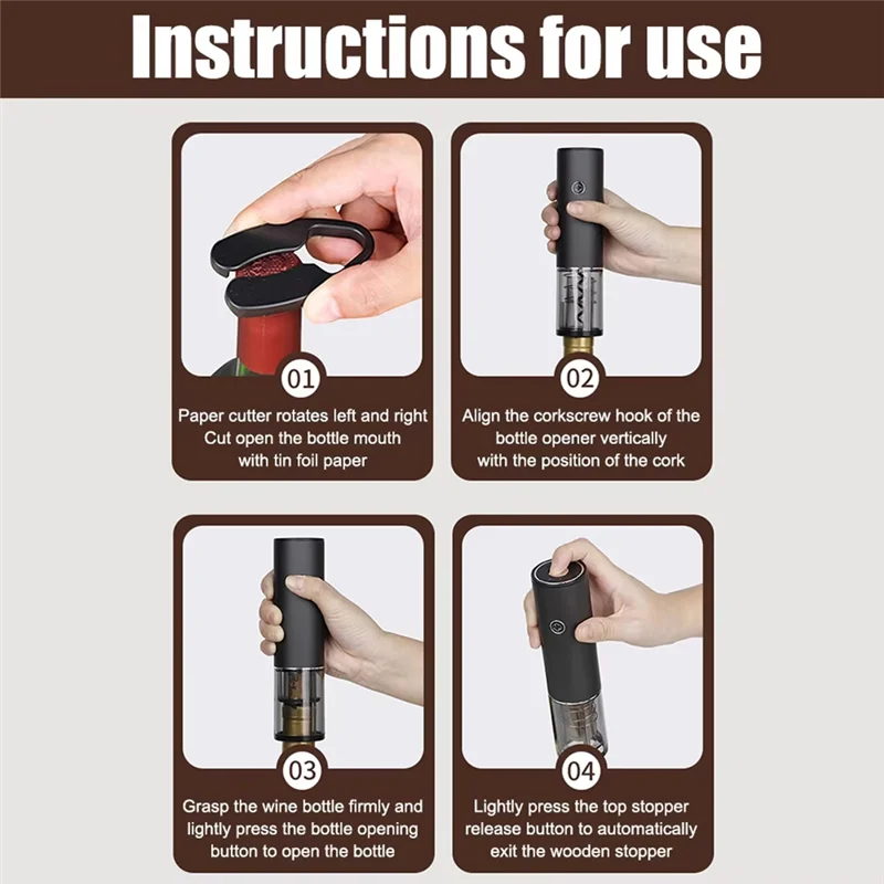 

-ABLP Electric Wine Opener Set Ideal For Home Bar, Kitchen Parties, Gifts,Battery Operated