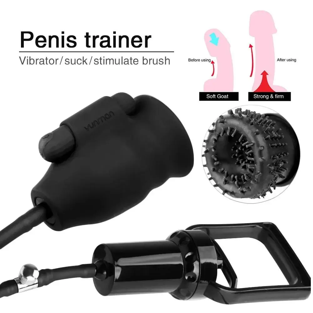 Penis Zuigpomp Vibrator Cock Oefening Eikel Massager Vergroting Zuignap Seksspeeltje Voor Mannen Masturbatie Dick Trainer 18