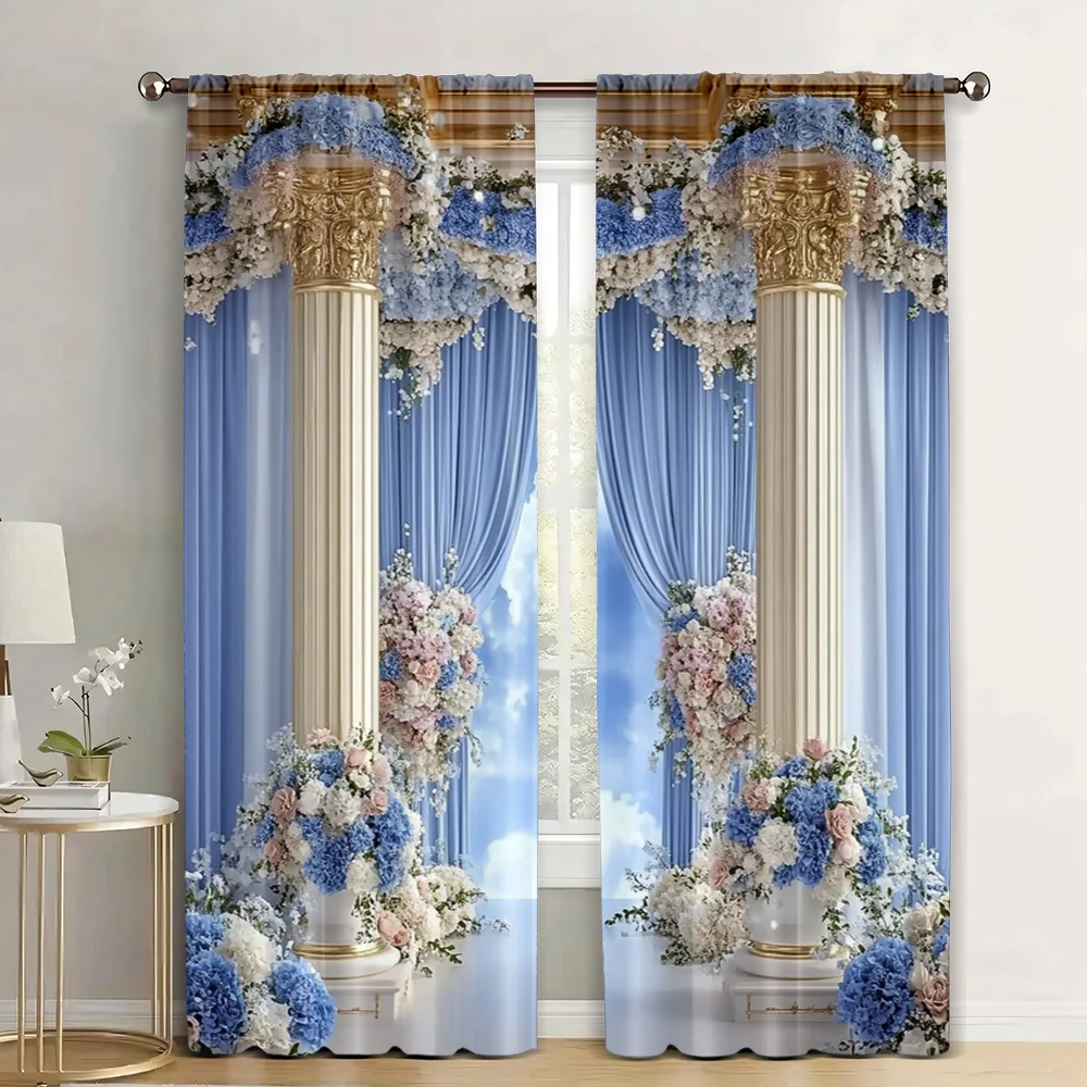 

2pc, Curtains European style Polyester,Without Electricity summer party decorations Applies to Party Decor
