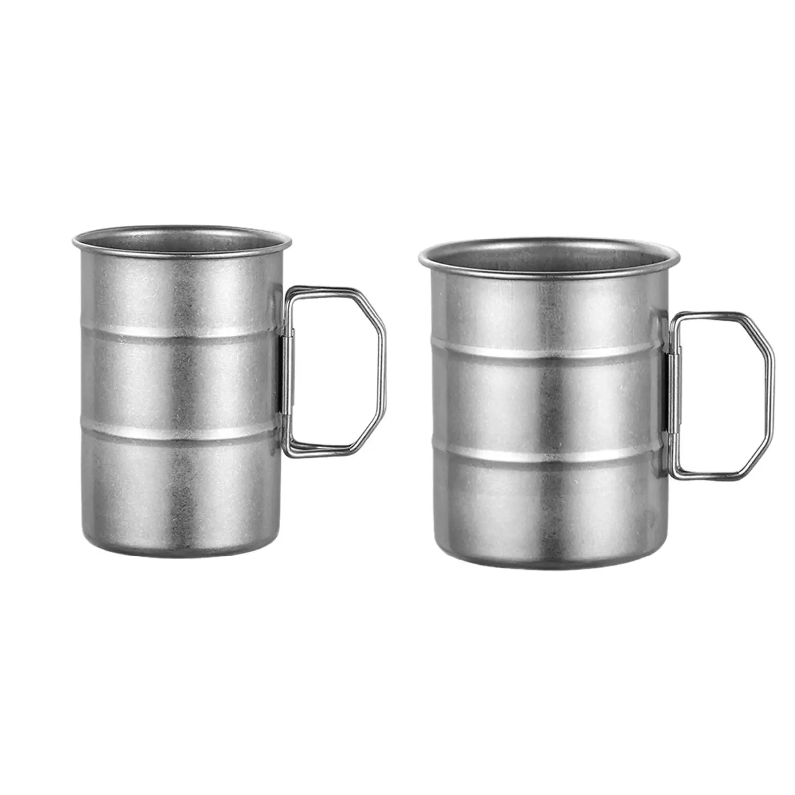 Coffee Mug Camping Cup with Foldable Handle Portable Drinkware Tea Mug Drinking Cup for Campsite Hunting Outdoor Backpacking